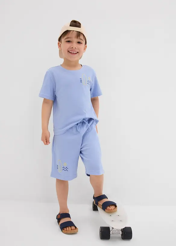 T-shirt och shorts för barn (2 delar) i ekologisk bomull, bonprix