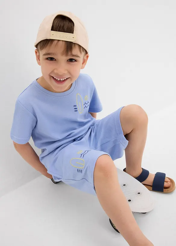 T-shirt och shorts för barn (2 delar) i ekologisk bomull, bonprix