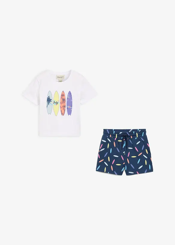 Shirt och shorts för barn (2 delar) i ren bomull, bonprix