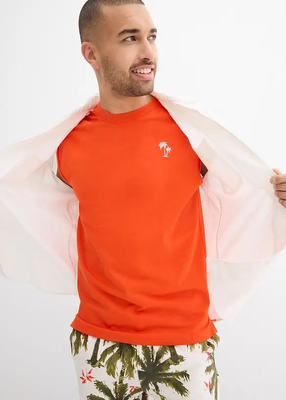 Ärmlös sweatshirt av ren bomull, bonprix