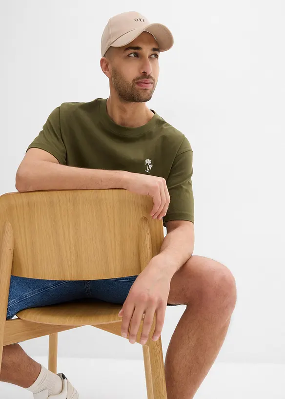 T-shirt med trendigt tryck på ryggen, Loose Fit, bonprix