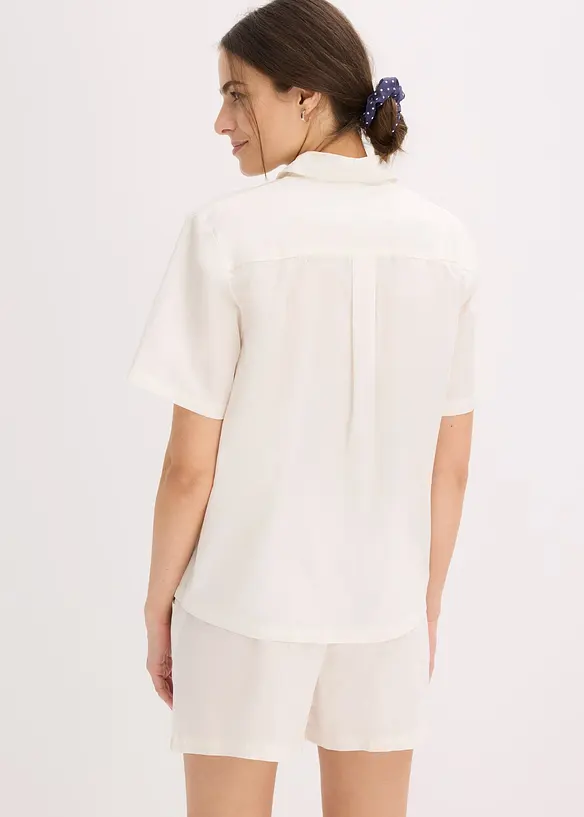 Pyjamas med shorts i vävt bomullsmaterial, bonprix