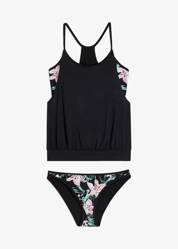 Oversizetankini (2 delar) med lager-på-lager-look, bonprix