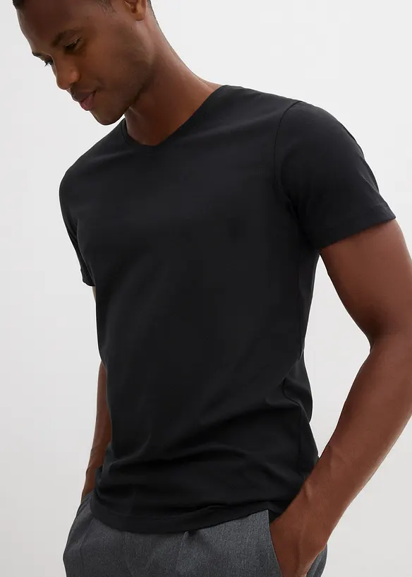 T-shirt med V-ringning (5-pack), bonprix