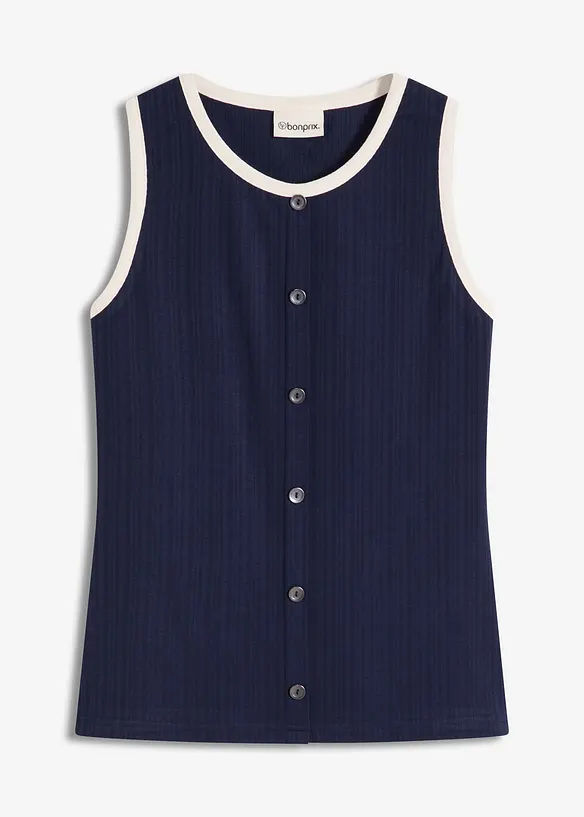 Jerseylinne med kontrasterande kant, bonprix