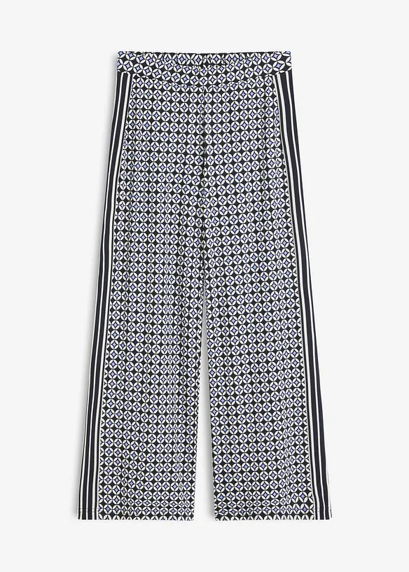 Småmönstrad jerseybyxa, bonprix