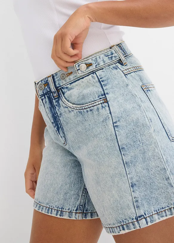 Jeansshorts Mid Waist, Low Stretch, bonprix
