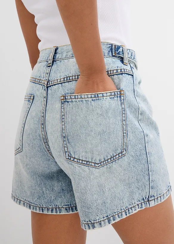 Jeansshorts Mid Waist, Low Stretch, bonprix