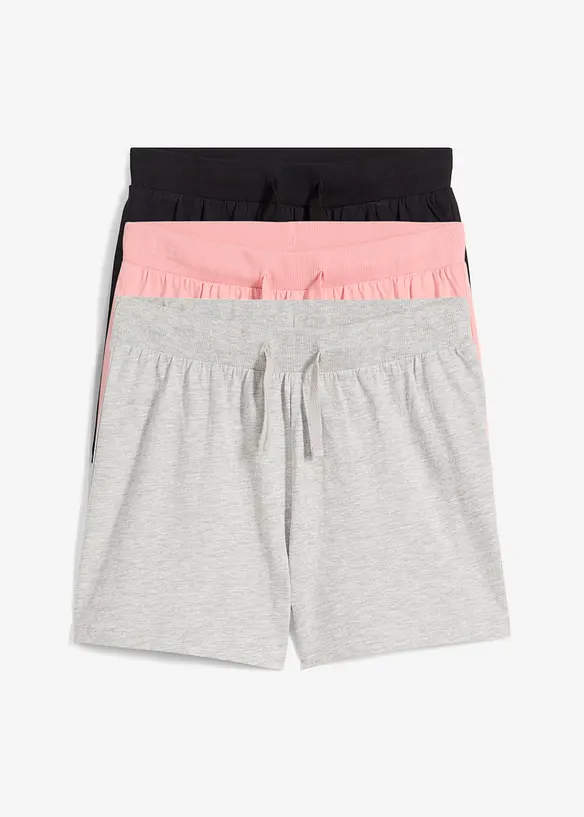 Jerseyshorts för barn (3-pack) i ekologisk bomull, bonprix