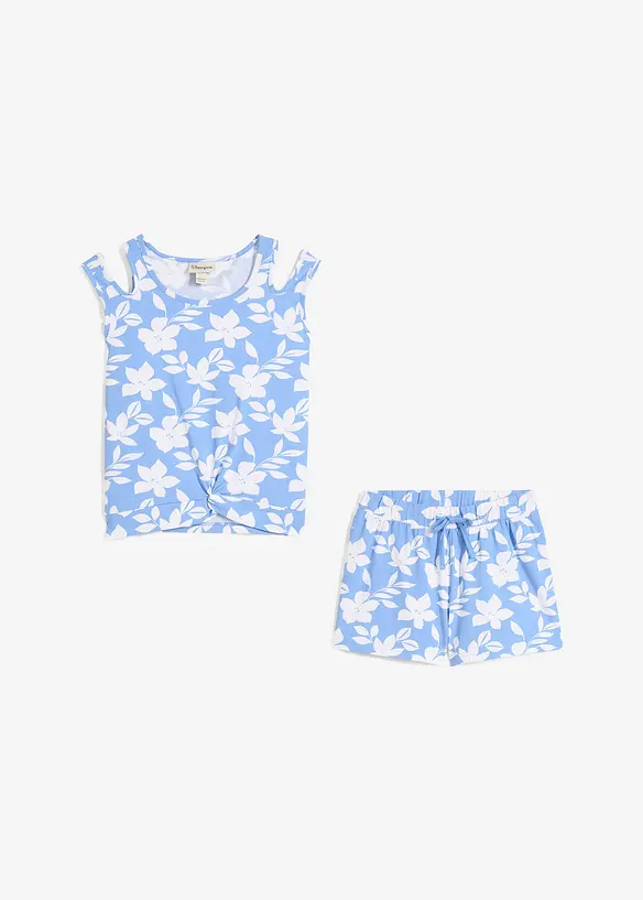 Jerseylinne och shorts (set i 2 delar) av ekologisk bomull, bonprix