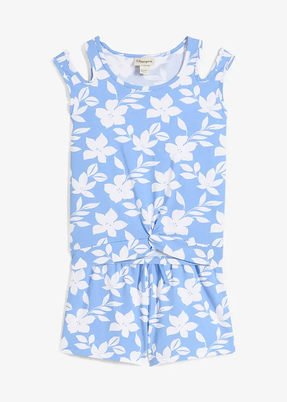 Jerseylinne och shorts (set i 2 delar) av ekologisk bomull, bonprix