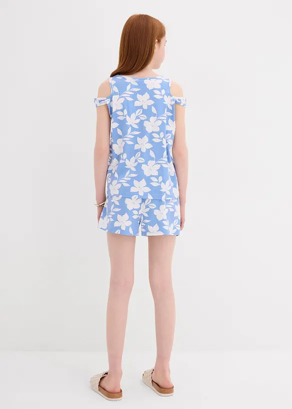 Jerseylinne och shorts (set i 2 delar) av ekologisk bomull, bonprix