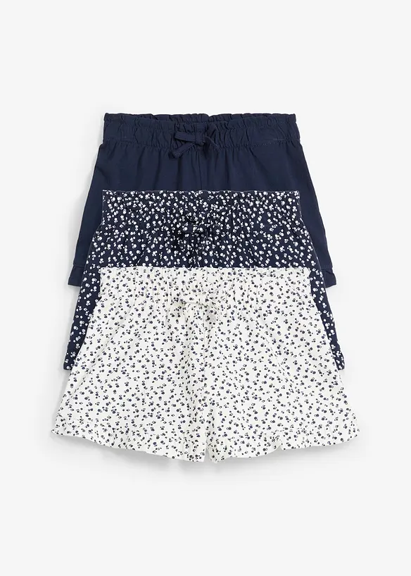 Jerseyshorts i ren ekologisk bomull för barn (3-pack), bonprix