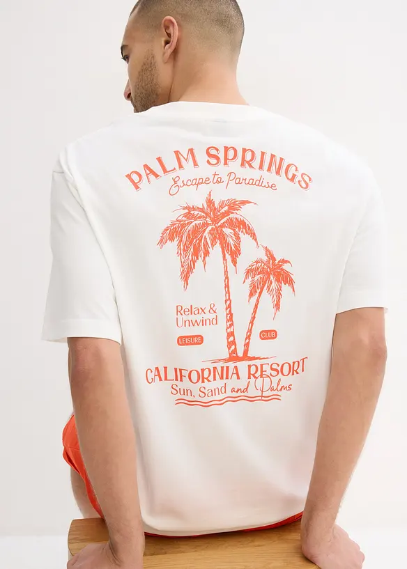 T-shirt med trendigt tryck på ryggen, Loose Fit, bonprix