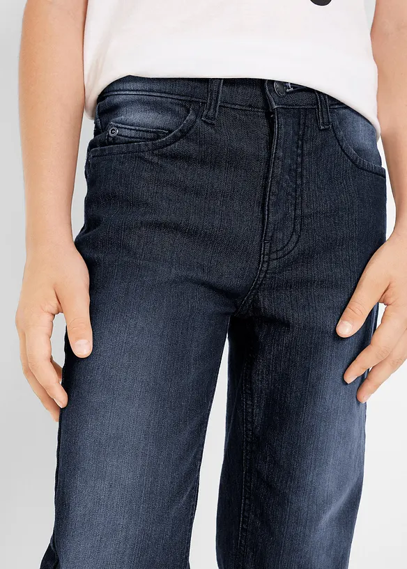 Slim Fit Stretch Jeans med justerbar midja för barn, Straight, bonprix