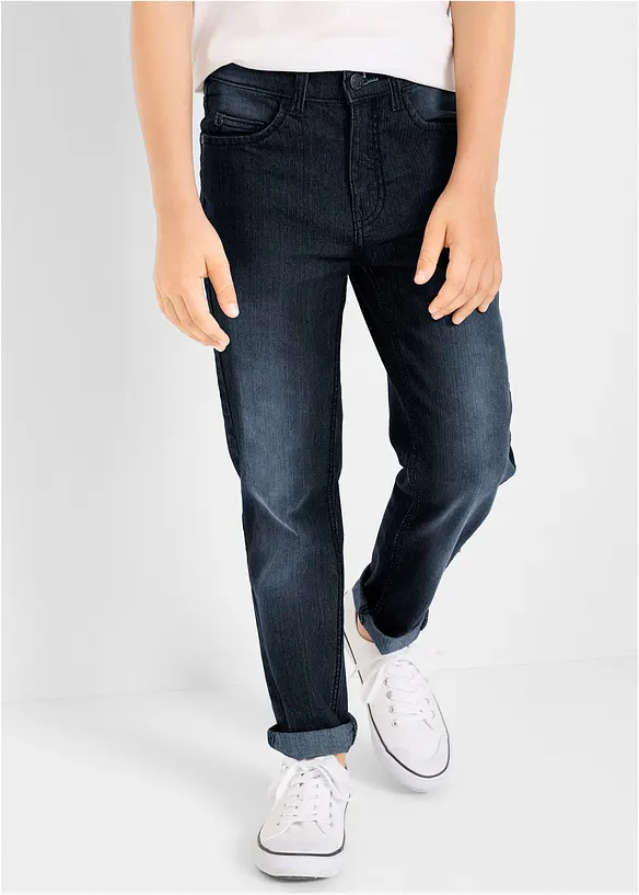 Slim Fit Stretch Jeans med justerbar midja för barn, Straight, bonprix