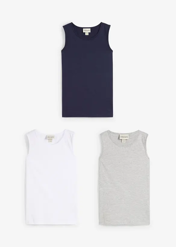 Linne med bomull för barn (3-pack), bonprix