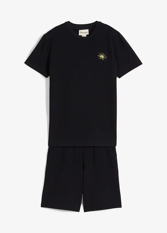 T-shirt och shorts i ekologisk bomull (2 delar), bonprix