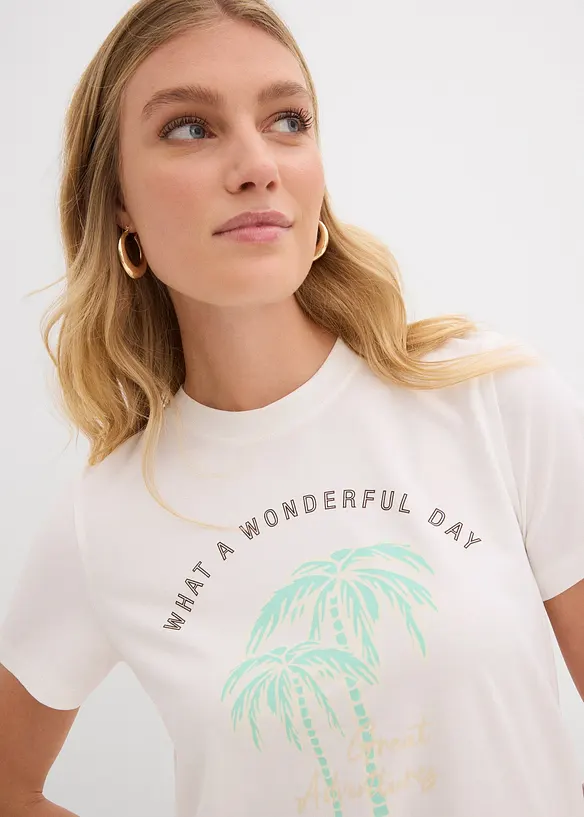 T-shirt med tryckt motiv, bonprix
