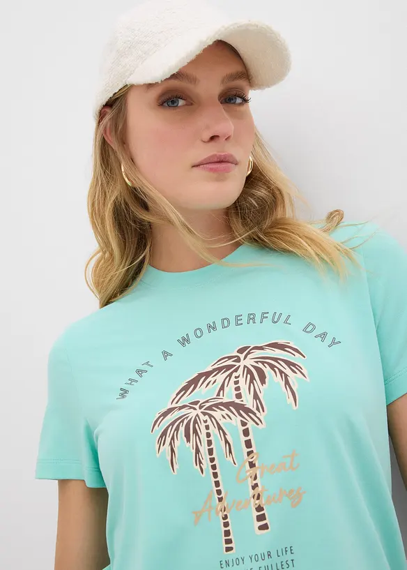 T-shirt med tryckt motiv, bonprix