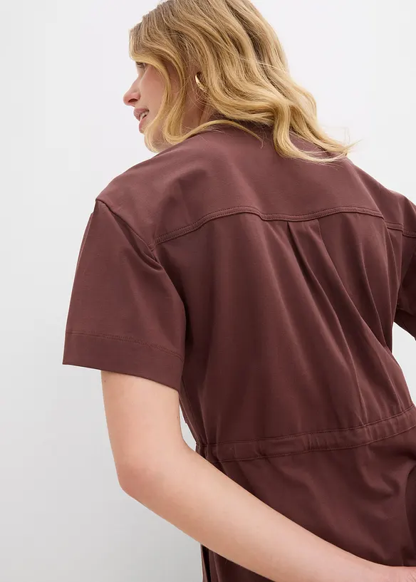 Jerseyklänning i stretchigt bomullsmaterial, bonprix