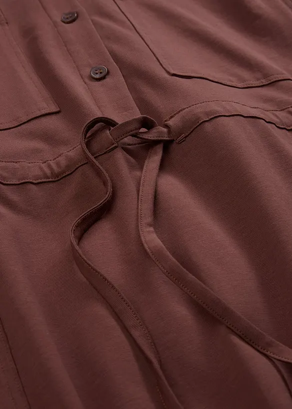 Jerseyklänning i stretchigt bomullsmaterial, bonprix