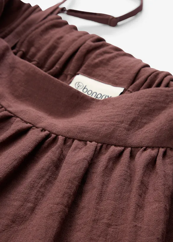 Klänning med smala axelband i mjuk viskosmix, bonprix