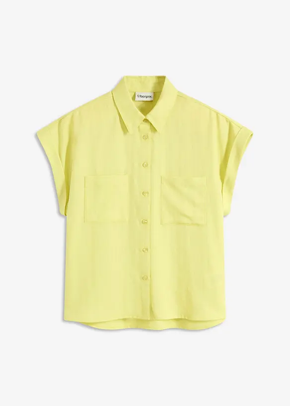 Skjortblus i följsam lyocellmix, bonprix