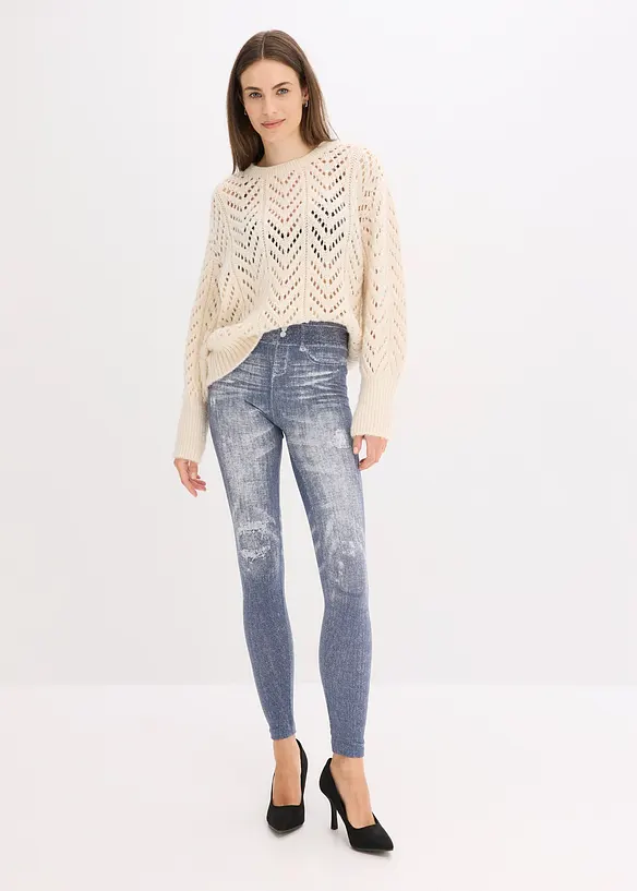 Sömlösa leggings med mjuk insida, bonprix