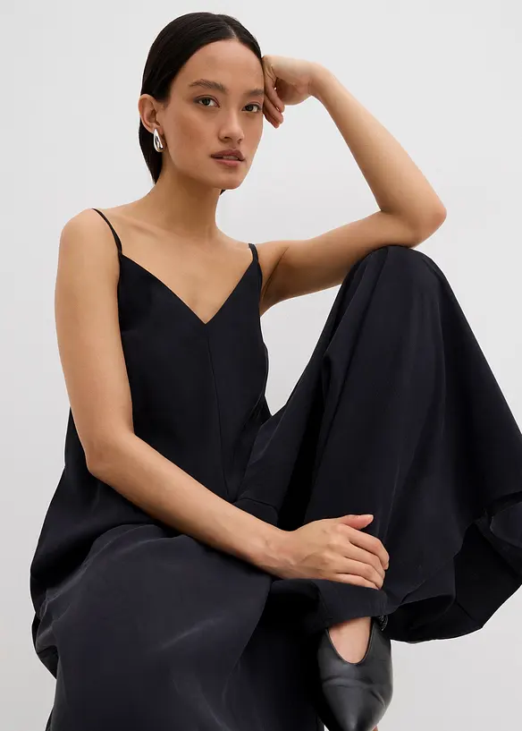 Jumpsuit i viskosmix med justerbara axelband, bonprix