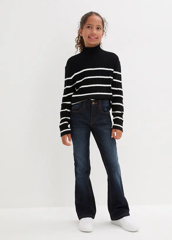 Flared Jeans Mid Waist för barn, bonprix