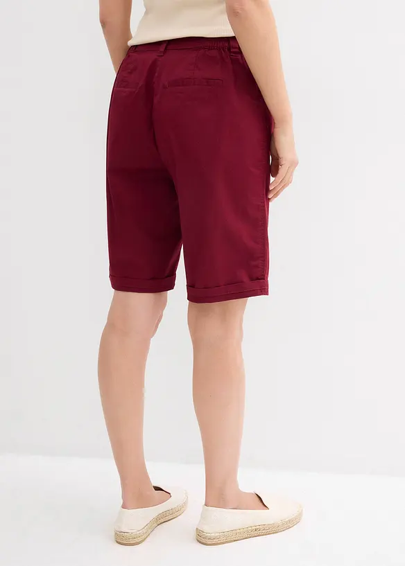 Papertouch-bermudas med bomull och bekväm midja, bonprix