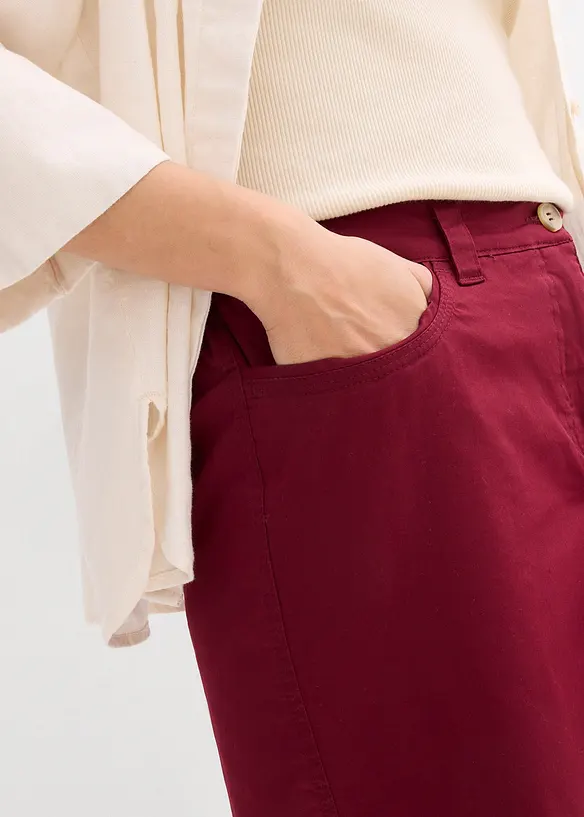 Papertouch-bermudas med bomull och bekväm midja, bonprix