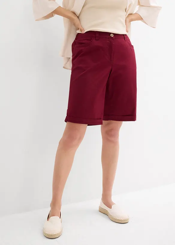 Papertouch-bermudas med bomull och bekväm midja, bonprix