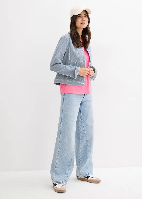 Kortärmad topp, fyrkantig modell, bonprix