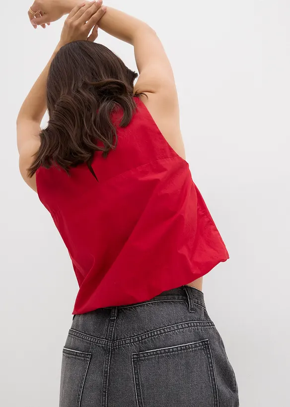 Jeanskjol med asymmetrisk midja, bonprix