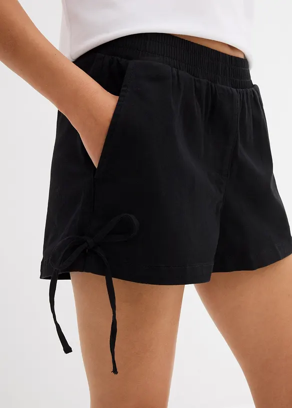 Dra på-shorts i stretchig bomullsmix, bonprix