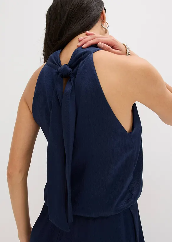 Jumpsuit i satin med struktur, bonprix