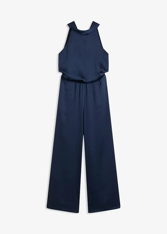 Jumpsuit i satin med struktur, bonprix