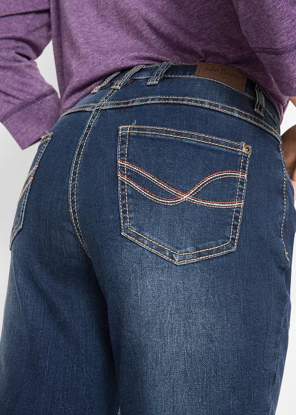 Straight Jeans Mid Waist, Stretch, bonprix