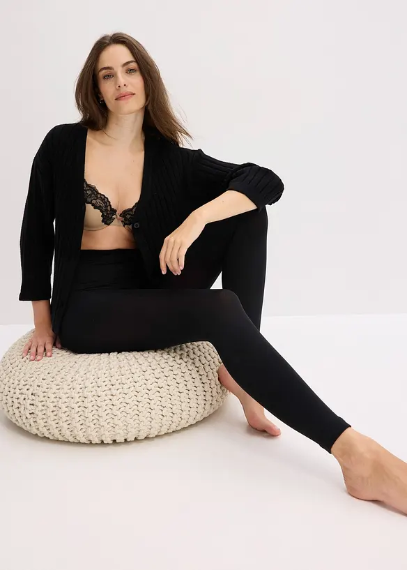 Termoleggings med återvunnen polyester (140 den), bonprix