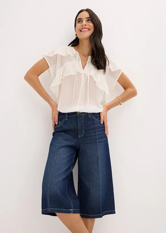 Jeansshorts Mid Waist, Low Stretch, bonprix