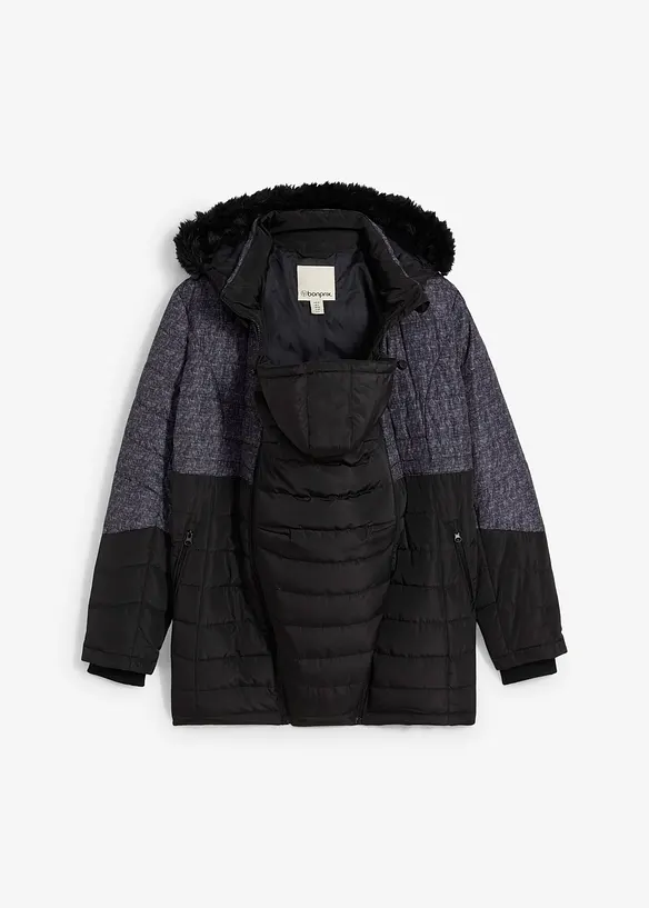Vadderad mammavinterjacka med babyficka, bonprix