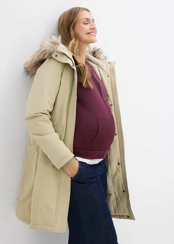Mammakappa i vind- och vattentätt material med babyficka, bonprix
