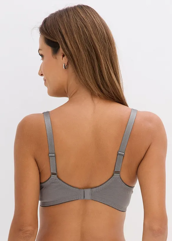 BH med bygel i ekologisk bomull (3-pack), bonprix