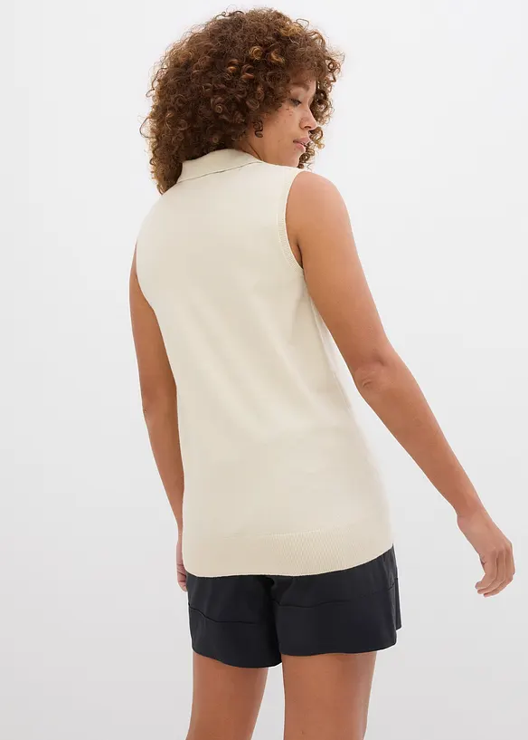 Stickad topp, bonprix