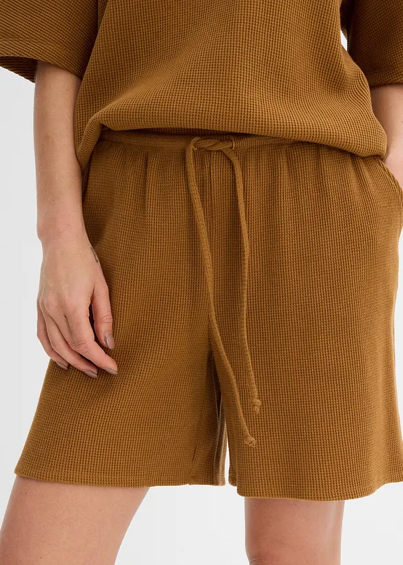Shorts av ren bomull med struktur, bonprix