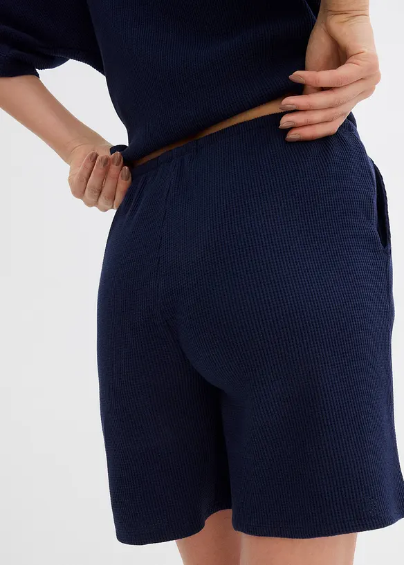 Shorts av ren bomull med struktur, bonprix