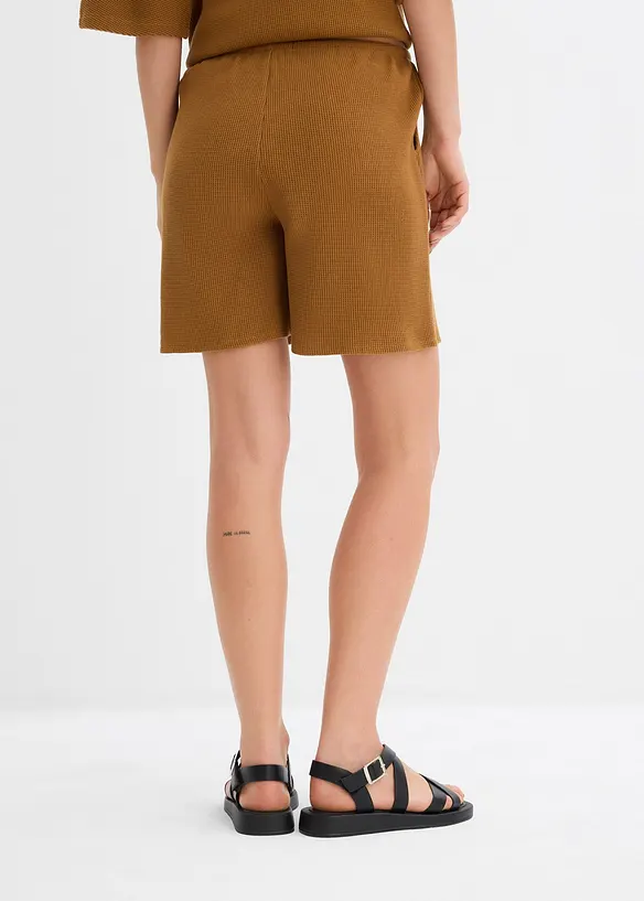 Shorts av ren bomull med struktur, bonprix