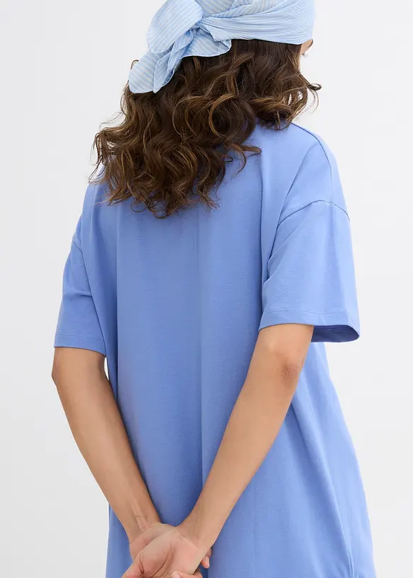 Jerseyklänning av elastisk bomullsmix, bonprix